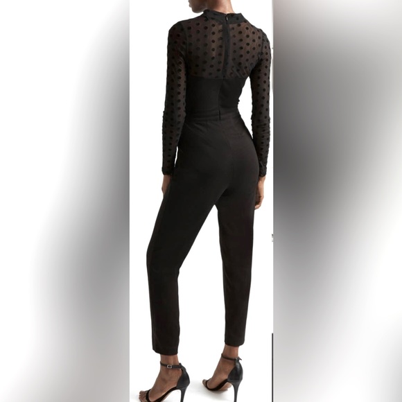 EUC French Connection ‘Leah’ Mesh and Jersey Jumpsuit. - Picture 2 of 7